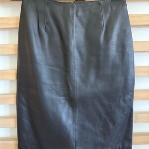 Hilliard & Hanson Lambskin Pencil Skirt